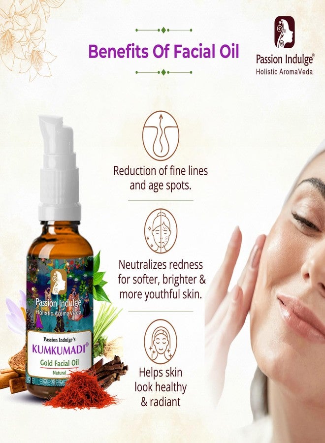 Passion Indulge Kumkumadi Gold Tailam for Face | Radiant & Revitalizes Skin – Ayurvedic Face Oil with Saffron, Vetiver, Essential Oils & 16 Herbs | Reduces Dark Spots & Signs of Aging – 0.33 fl oz - Image 3